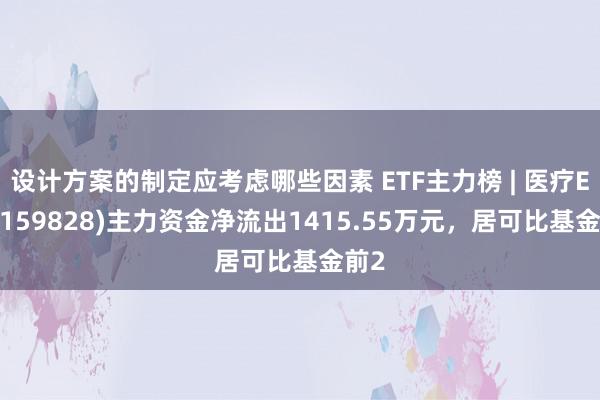 设计方案的制定应考虑哪些因素 ETF主力榜 | 医疗ETF(159828)主力资金净流出1415.55万元，居可比基金前2