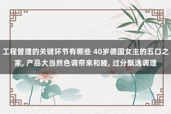 工程管理的关键环节有哪些 40岁德国女主的五口之家, 产品大当然色调带来和睦, 过分飘逸调理